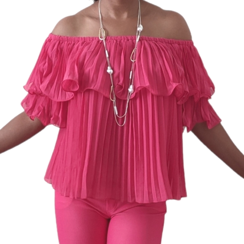 Pink off the shoulder top - Picture 4 of 4
